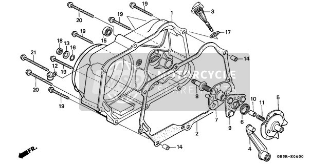 Honda C90CW 1994 Right Crankcase Cover for a 1994 Honda C90CW